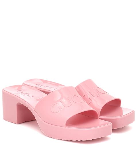 gucci rubber sandals price|Gucci rubber platform sandals.